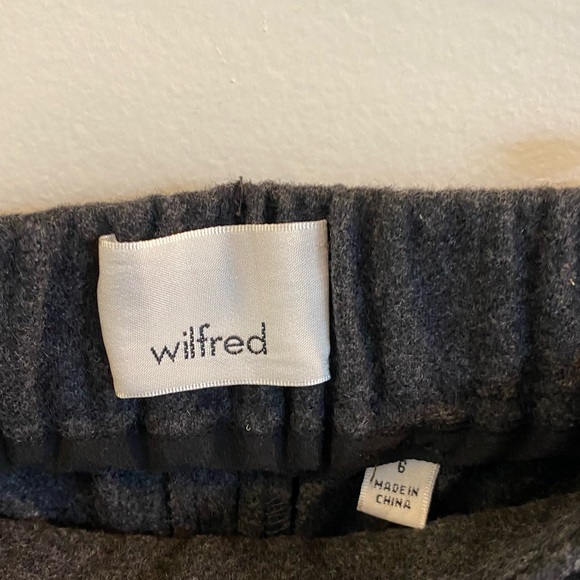 NWT Aritzia Wilfred Darontal Pant Wool Cashmere Charcoal Gray 6 - Picture 8 of 11